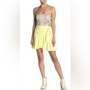 Free People Ruffle My Feathers Mini Wrap Skirt